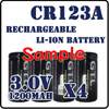 GTL CR123A 3.0V 1200mAh Li-ion [dr @S{