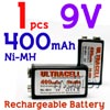 ULTRACELL ９Ｖ 角形充電池 400mAh Ni-MH充電池
