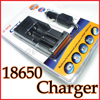 18650 3.7V 3600mAh プロテクト付き充電池 & AC/DC マルチ充電